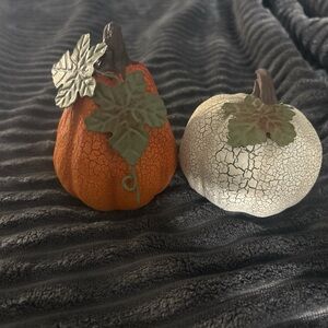 Decorative Orange and Cream Pumpkins